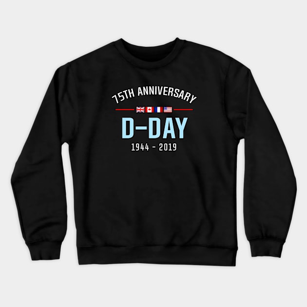 D-Day 75th Anniversary Crewneck Sweatshirt by SeattleDesignCompany